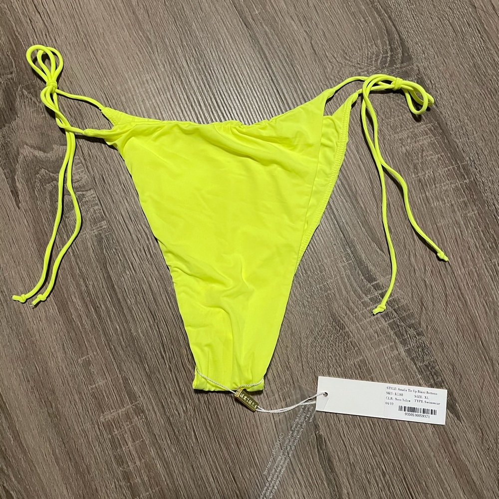 Meshki lime side tie swim bottom